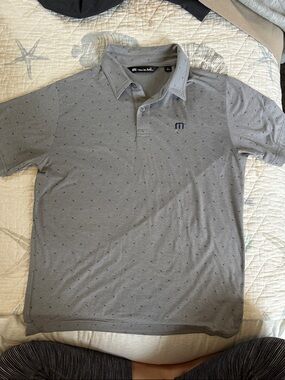 Boys Travis Mathew  Polo Shirt - Light Gray size L